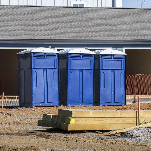 Heavy-duty construction site porta potty in Denton, Texas